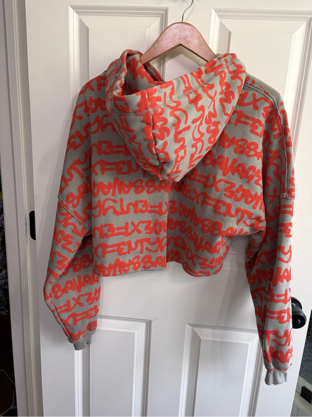 Excellent condition like new size 1X Savage X Fenty cropped graphic sweatshirt. - Picture 2 of 8